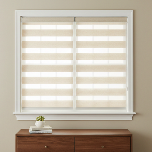 BL51 Motorized Blinds With Cassette Zebra Blinds