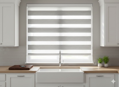 DL22033 Motorized Blinds With Cassette Zebra Blinds