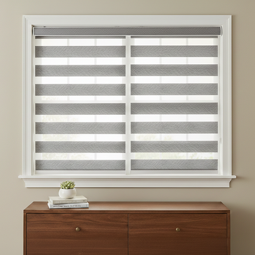 DL20025 Motorized Blinds With Cassette Zebra Blinds