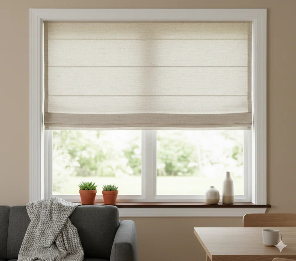 SRM Series Common Bottom Up Roman Shades