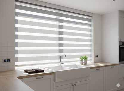 DL22034 Motorized Blinds With Cassette Zebra Blinds