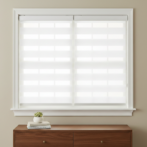 BL51 Motorized Blinds With Cassette Zebra Blinds