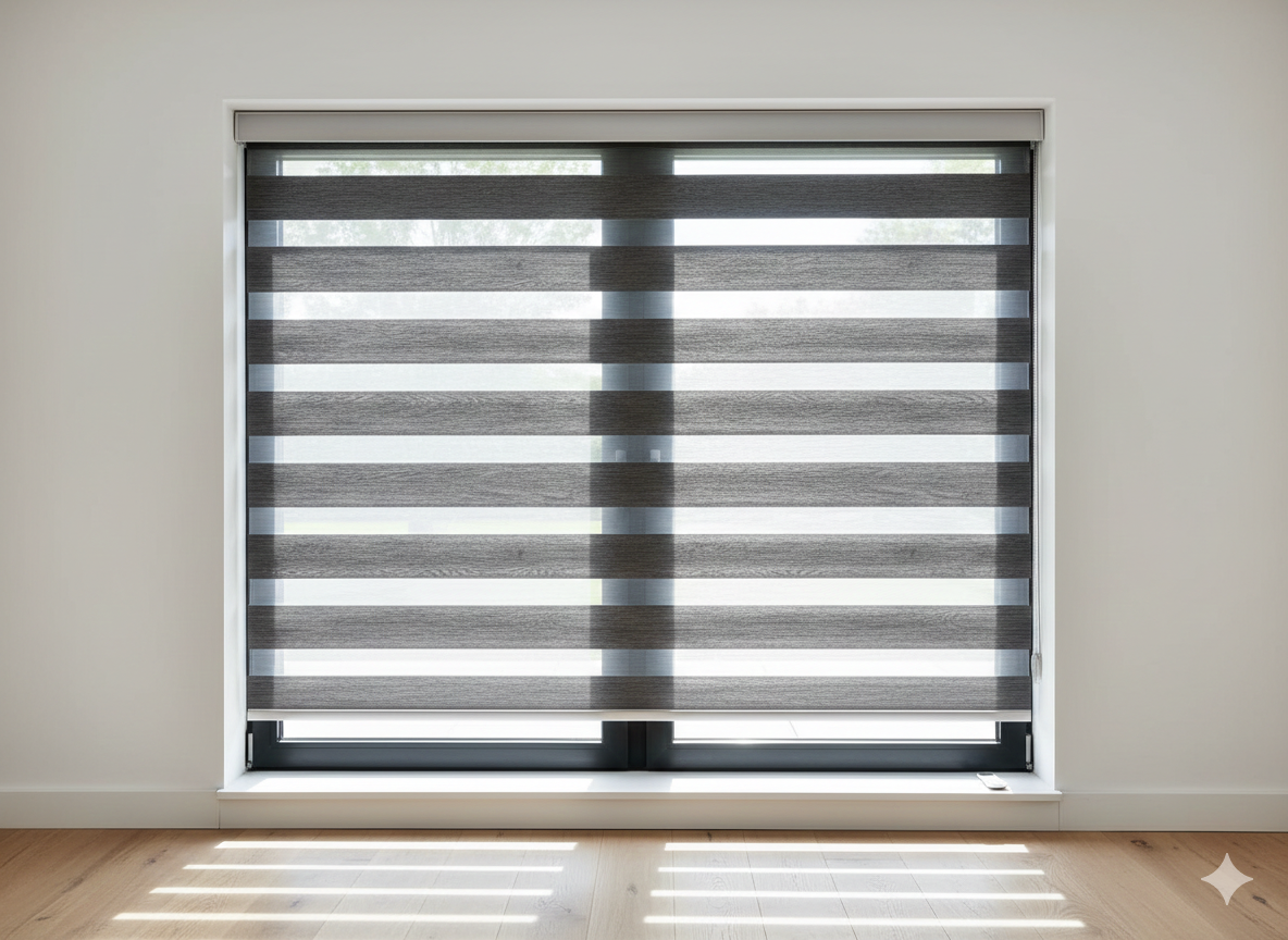 DL22034 Motorized Blinds With Cassette Zebra Blinds