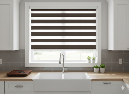 DL20205 Motorized Blinds With Cassette Zebra Blinds