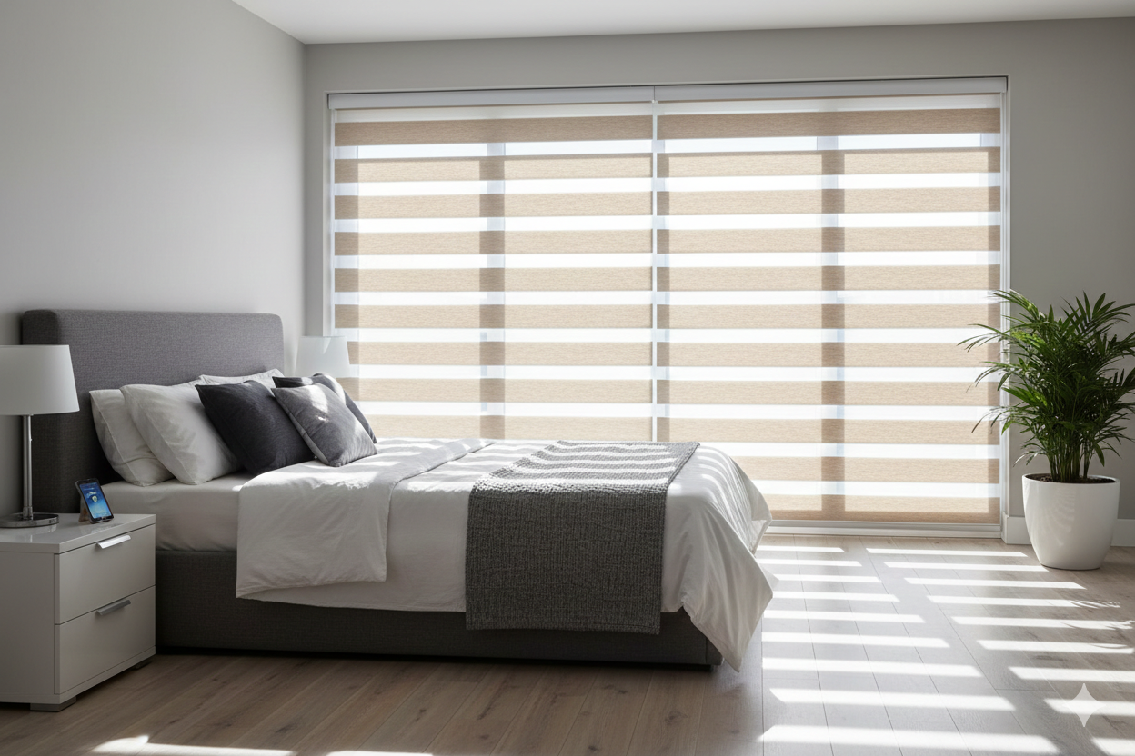 BL50 Motorized Blinds With Cassette Zebra Blinds