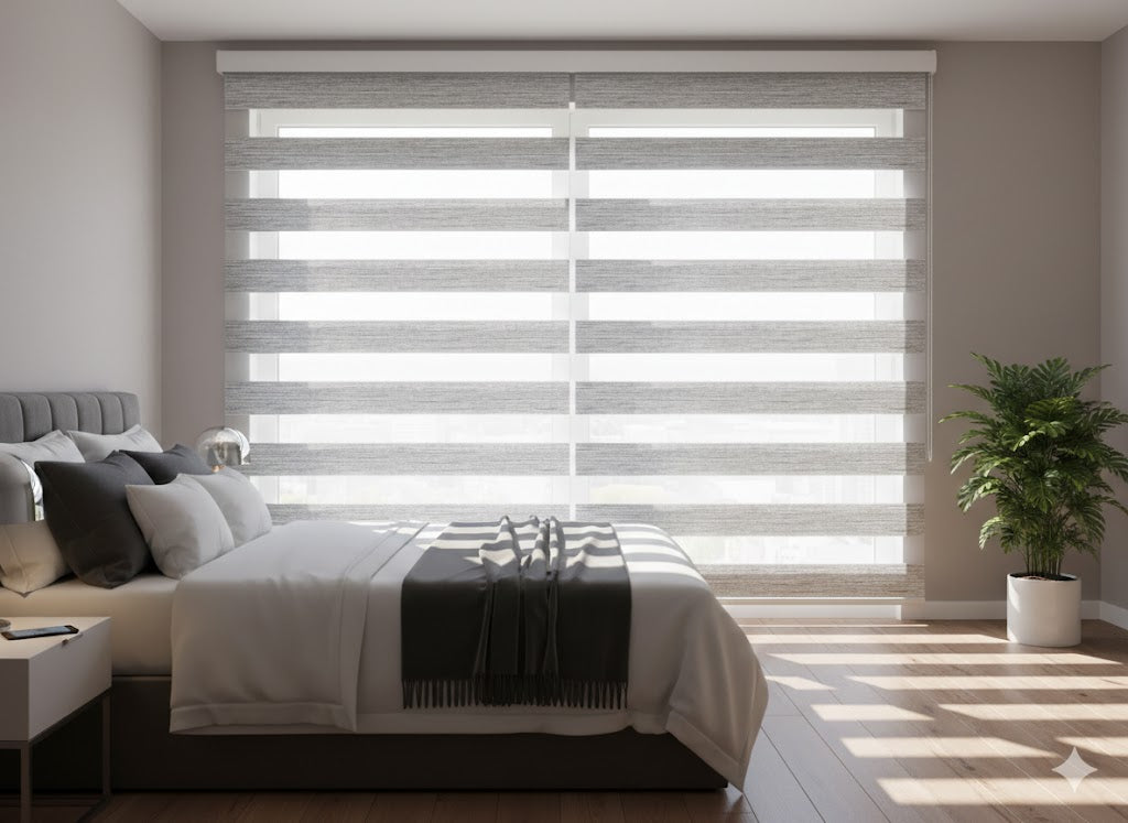 DL22033 Motorized Blinds With Cassette Zebra Blinds